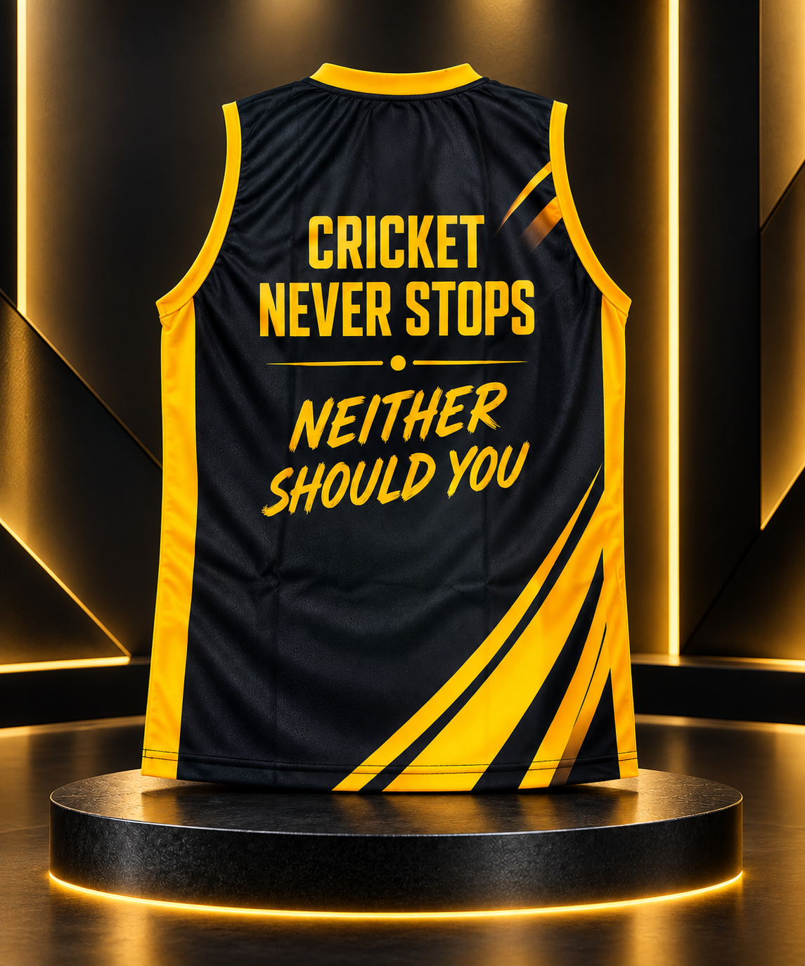 CNS Sleeveless training Vest – Black & Gold